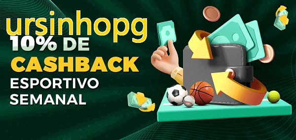 10% de bônus de cashback na ursinhopg